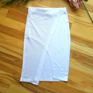 Today Only! $9 Women's White Asymmetrical Pencil Skirt